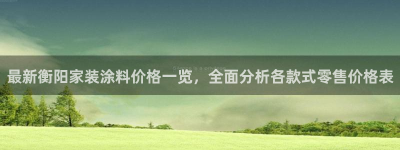 和记平台登录：最新衡阳家装涂料价格一览，全面分析各款式零售价格表